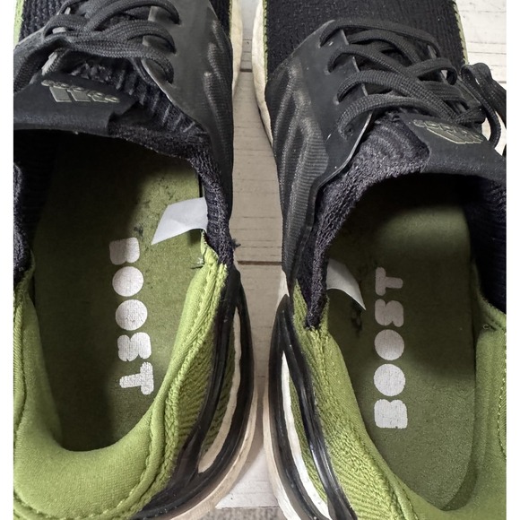 adidas UltraBoost 19 Men's Running Shoes Black/Tech Olive, Size US M 13 - Picture 3 of 8